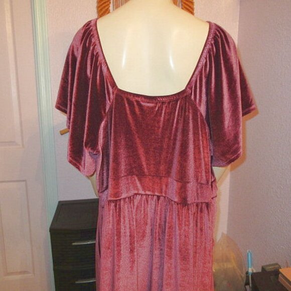 Torrid Velvet Tiered Maxi Dress Size 4X Pockets Witchy Goth Grunge Steampunk NEW - Picture 10 of 12